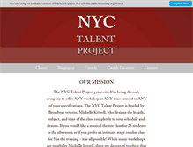 Tablet Screenshot of nyctalentproject.com